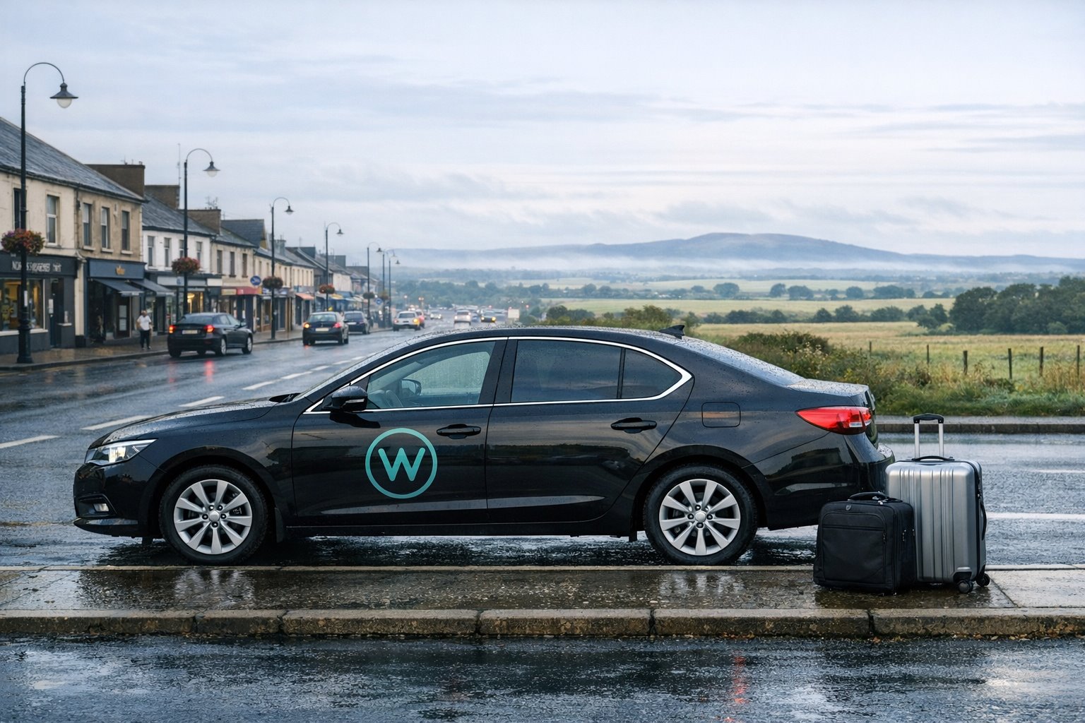 Wayszo pre-booked airport taxi for Newbridge to Dublin Airport